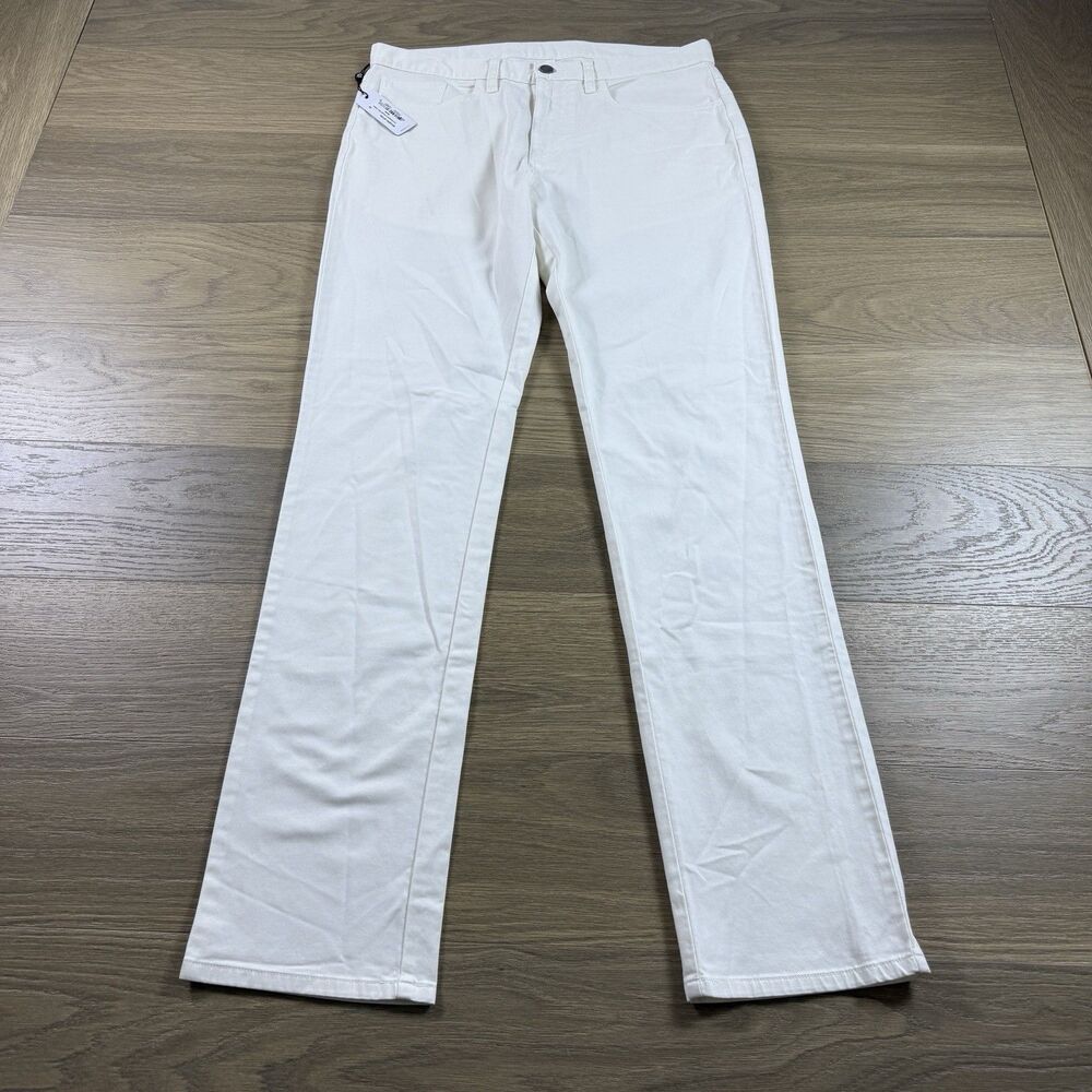 Turtleson Pants Men 34x34 White York Moleskin 5 Pocket Golf Slack Stretch
